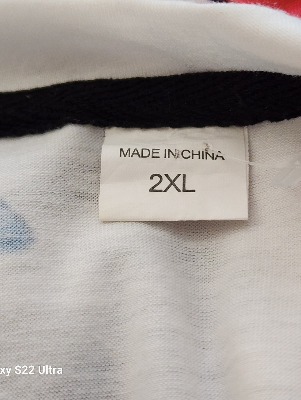 Patriotic white v-neck red white & blue star print soft fabric women’s top - Picture 9 of 11